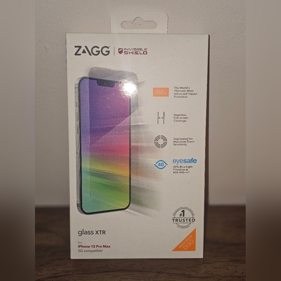 ZAGG Glass XTR Invisible Shield EyeSafe iPhone 13 Pro Max pack of 2. - Picture 2 of 2